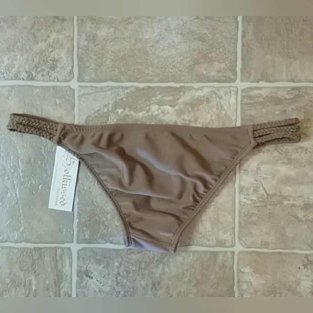 Solkissed Swimwear Braided Bikini Bottom Large, NWT